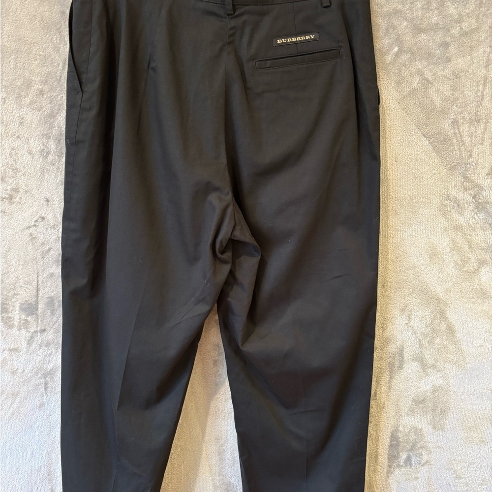 Burberry Golf Sz 8 Black Cropped Pants Nova Check Waistband - Picture 3 of 6